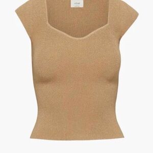 Aritzia Wilfred Tuscany top— Gold/Camel Gold